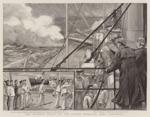 De Artillerieproeven van het Nieuwste Pantserschip, HMS Victoria