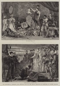 De historische tableaus en kostuumbal van het Koninklijk Instituut van Aquarellisten door Charles J. Staniland