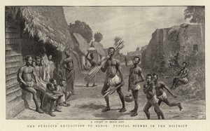 De strafexpeditie naar Benin, typische scènes in het district
