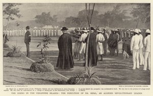 De Opstand op de Filipijnen, de executie van Dr. Rizal, een vermeende revolutionaire leider
