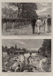 Het zomerseizoen in Harrow, het cricketveld en de badplaats door Charles J. Staniland