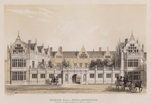 Rushton Hall, Northamptonshire, gebouwd door Sir Thomas Tresham, in de tijd van Elizabeth door Charles James Richardson