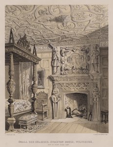 Kleine slaapkamer, Stockton House, Wiltshire, zetel van Henry Biggs door Charles James Richardson