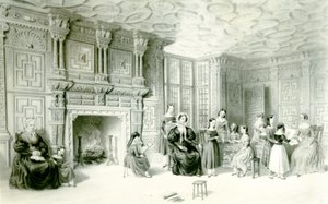Het schoollokaal in Campden House, ca. 1840 door Charles James Richardson