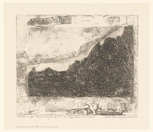 Rotsachtig landschap met wegen en een rivier