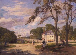 De Oude Brug bij het Eiland Adam door Charles Jean Agard