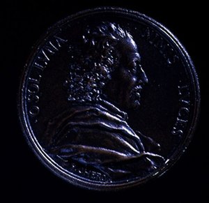 Portretmedaille van Gian Lorenzo Bernini (1598-1680) door Charles Jean Francois Cheron
