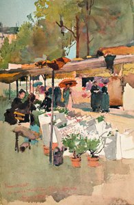 Bloemenmarkt Parijs, 1890, 1897