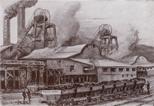 Een Welshe kolenmijn door Charles John de (after) Lacy