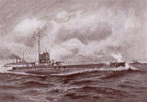 Een onderzeeër aan de oppervlakte door Charles John de (after) Lacy