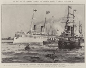 Het bezoek van de Duitse keizer, de aankomst van Zijne Keizerlijke Majesteit, 8 november door Charles John de Lacy