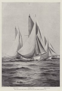 De Jachtrace van Dover naar Helgoland voor de Beker van de Duitse Keizer door Charles John de Lacy