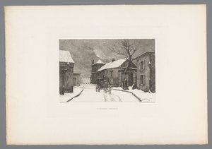 Gezicht op de Rue des Rosiers in Montmartre