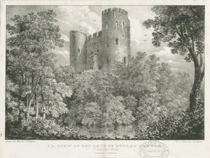 Dudley Castle - De Keep door Charles Joseph Hullmandel