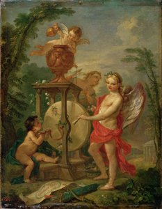 Cupido die zijn Pijl Slijpt door Charles Joseph Natoire