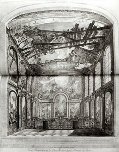 Decoratie van de kapel van het Hospice des Enfants Trouves in Parijs, gegraveerd door Etienne Fessard, c.1750 door Charles Joseph Natoire