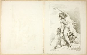 Figuur (recto en verso), uit Premier livre de figures d’Academies gravées en Partie par les Professeurs de l’ Académie Royale