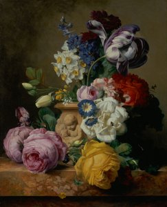 Stilleven van bloemen door Charles Joseph Node