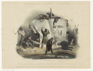 Persiflage op de censuur door Charles Joseph Traviès