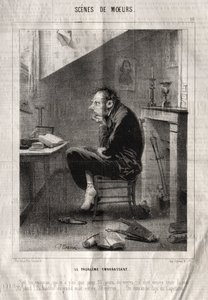 Scènes de Moeurs: Het Lastige Probleem... door Charles Joseph Traviès de Villers