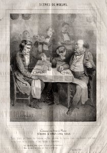 Scènes de moeurs: Comme ou dine à Paris. Diners a vingt-cing sous. Trois plates au choix du traiteur