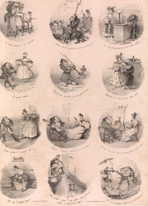 Twaalf satirische vignetten Le Charivari