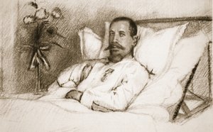 Een leider wiens gewonde Sir Ian Hamilton een ramp heeft genoemd: Generaal Gouraud, in het ziekenhuis in Parijs, uit The Illustrated War News, 1915