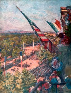 Grote overwinningsparade, Avenue de la Grande Armée, Parijs, Frankrijk, 14 juli 1919 door Charles Jules Duvent