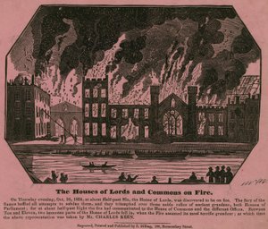 De Huizen van Lords en Commons in brand, 16 oktober 1834