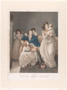 Britse familie met vier kinderen