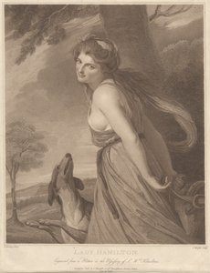 Lady Hamilton als een Bacchante