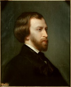 Portret van Alfred de Musset (1810-1857) Franse dichter in 1854