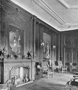 Knowsley Hall: De Eiken Salon door Charles Latham