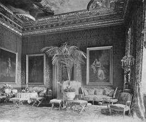 De rode salon door Charles Latham