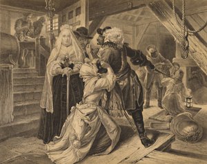 Arrestatie van Alice Lisle voor het onderdak bieden aan vluchtelingen van de Slag bij Sedgemoor, 1685, 1886 door Charles Lawrie