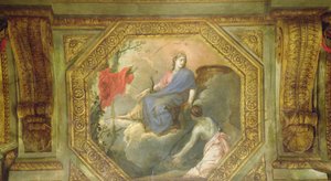 Plafond van het Hôtel de La Rivière (detail), 1653 door Charles Le Brun