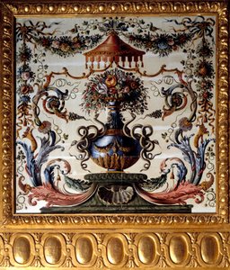 Decoratief paneel van de eetkamer van het Chateau de Vaux Le Visomte door Charles Le Brun