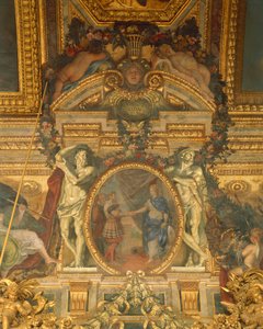 Decoraties in de Spiegelzaal, Paleis van Versailles (UNESCO Werelderfgoed) (detail)