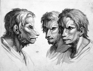 Drie gezichten van weerwolf - door Le Brun
