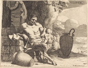 Avond door Charles Le Brun