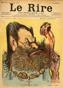 Karikatuur van Edouard Drumont, van de voorpagina van 