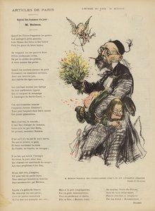 Karikatuur van de Franse politicus Ferdinand Buisson. Illustratie voor Le Rire