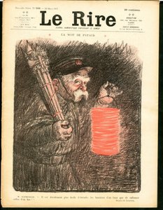 Omslag van "The Laughter", Satirisch in Kleuren door Charles Leandre