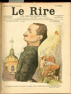 Omslag van "The Laughter", Satirisch in Kleuren door Charles Leandre