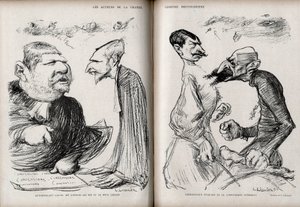Dreyfus-affaire - De acteurs van de grote Dreyfus-komedie - Caricatuur door Charle door Charles Leandre