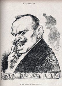 Dreyfus-affaire - De meest geleerde van de onderzoeksrechters - Paul Bertulus 1851-1917 - Franse magistraat - Karikatuur door Charles Leandre (1862-1934) in 