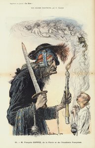 Francois Coppee, Franse schrijver en nationalist, illustratie voor Le Rire