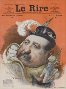 Henri Maurice Berteaux, Franse Minister van Defensie. Illustratie voor Le Rire