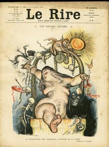 Illustratie van Charles Leandre voor de omslag van Le Rire door Charles Leandre