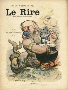 Illustratie van Charles Leandre (1862-1934) voor de Omslag van Le Rire, 25/09/09 - Een meester-kok - Marine Marine Marine Badplaats - Cheron Henry (1867-1936), Zeemeermin